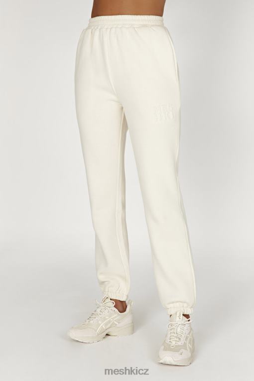oblečení Meshki smirkové embosované fleecové joggery kost V0D0D1480