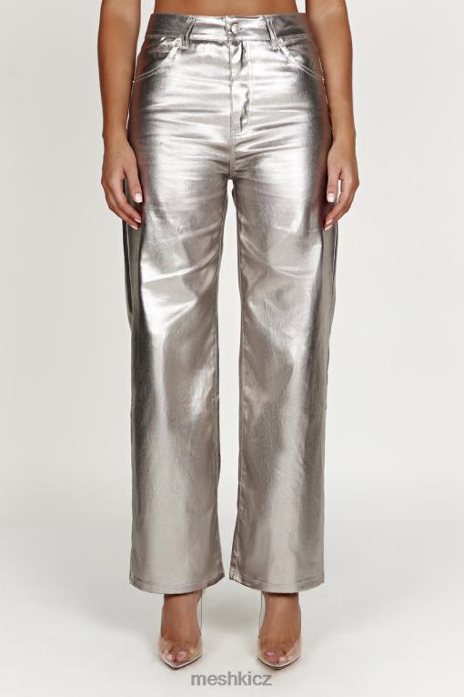 oblečení Meshki Kovové rovné džíny minnie stříbrný V0D0D1270