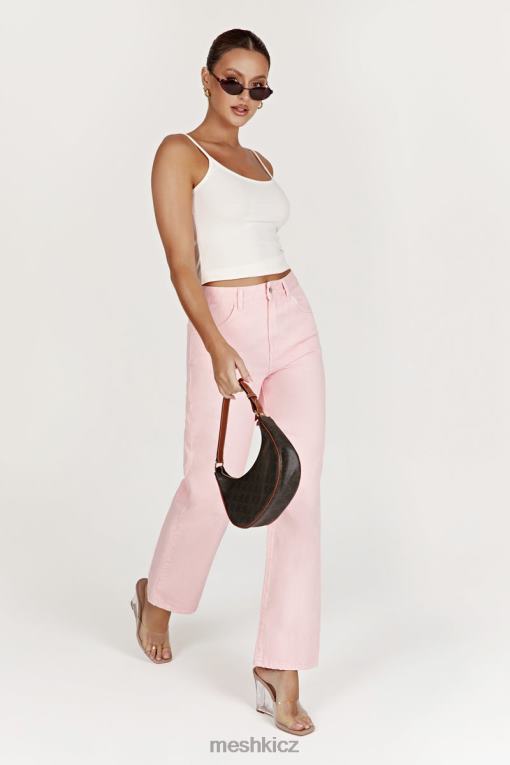 oblečení Meshki ainsley středně dlouhé džíny ruměnec růžový V0D0D1605