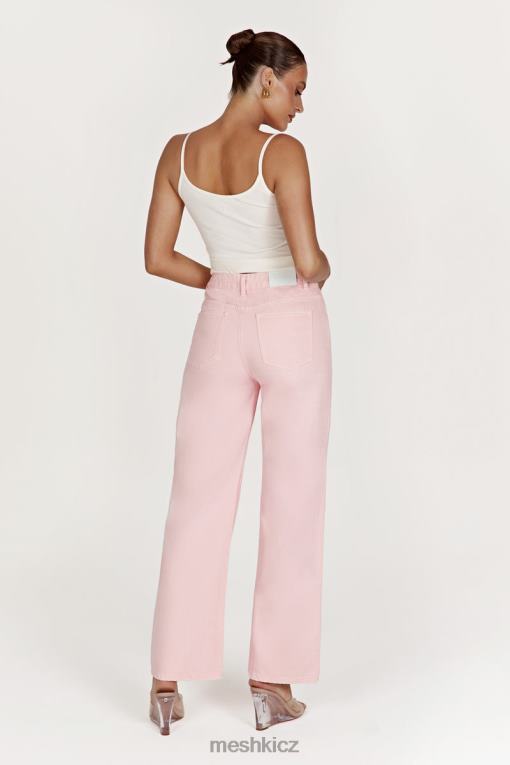 oblečení Meshki ainsley středně dlouhé džíny ruměnec růžový V0D0D1605