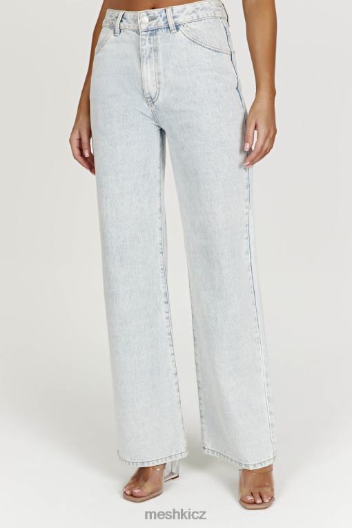 oblečení Meshki ainsley středně dlouhé džíny světle modrá V0D0D1520