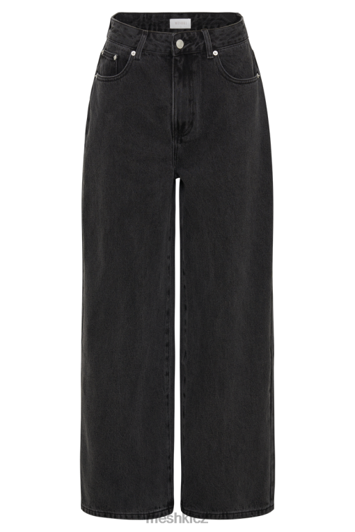 oblečení Meshki havraní volné džíny vyprané černé V0D0D1244