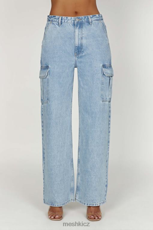 oblečení Meshki jagger uvolněné džínové džíny středně modrá V0D0D1263