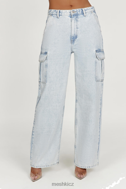 oblečení Meshki jagger uvolněné džínové džíny světle modrá V0D0D1323