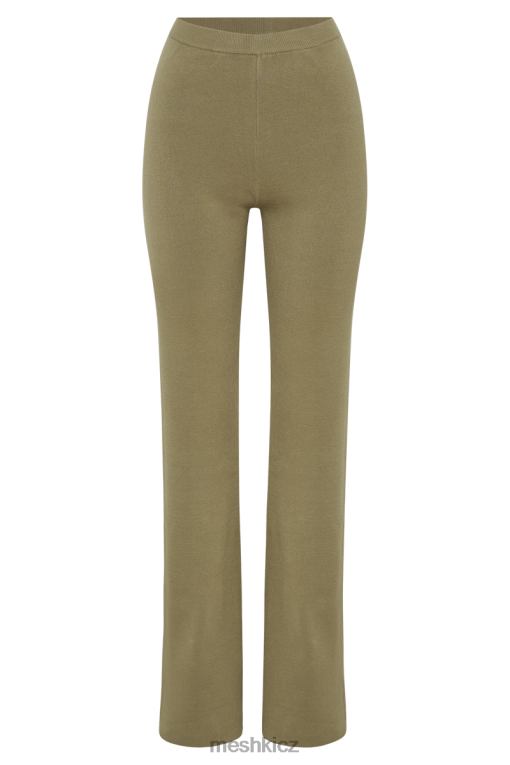 oblečení Meshki Rosetta flare pletené kalhoty olivový V0D0D1389