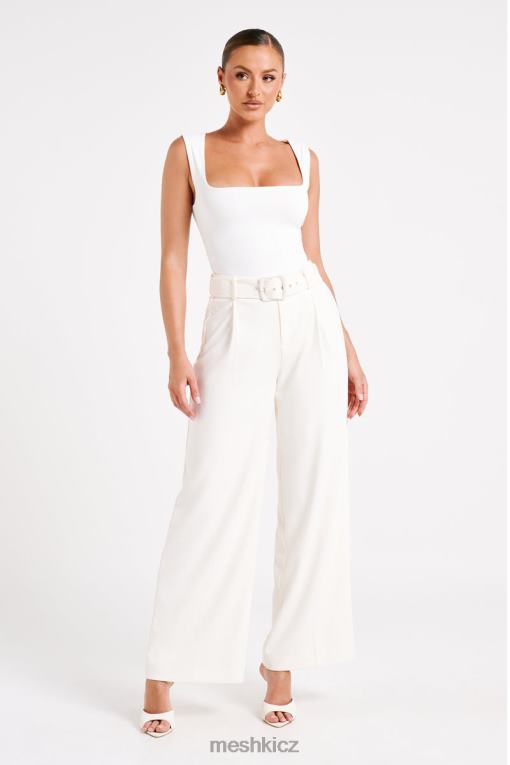 oblečení Meshki Tenley široké kalhoty slonová kost V0D0D1248