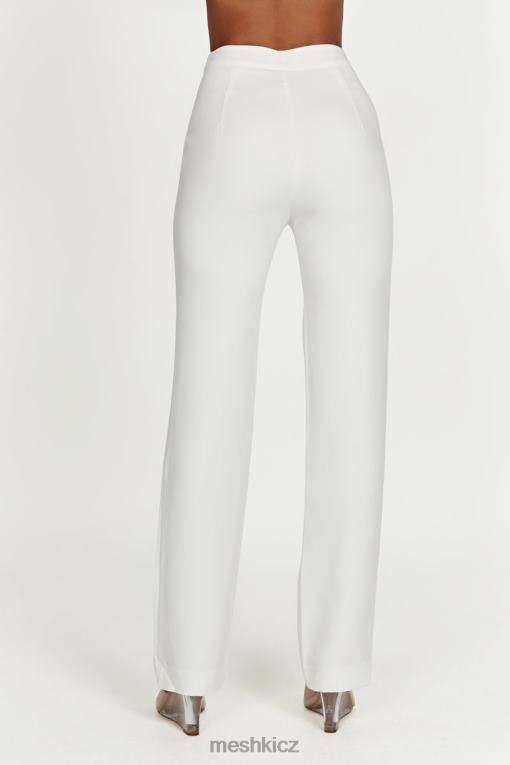 oblečení Meshki allanah rovné nohavice bílý V0D0D1276