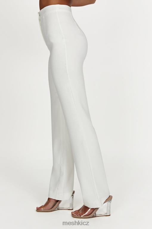 oblečení Meshki allanah rovné nohavice bílý V0D0D1276