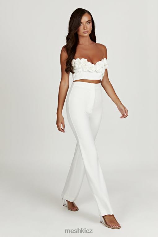 oblečení Meshki allanah rovné nohavice bílý V0D0D1276