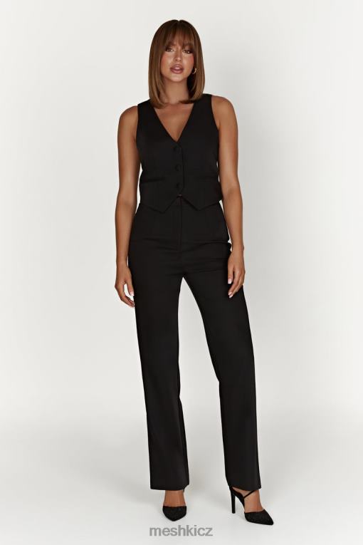 oblečení Meshki allanah rovné nohavice Černá V0D0D1311