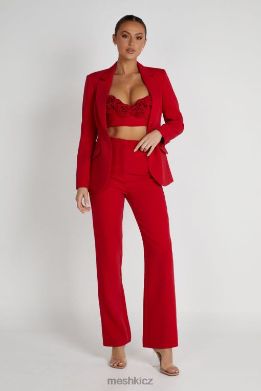 oblečení Meshki allanah rovné nohavice Červené V0D0D1326