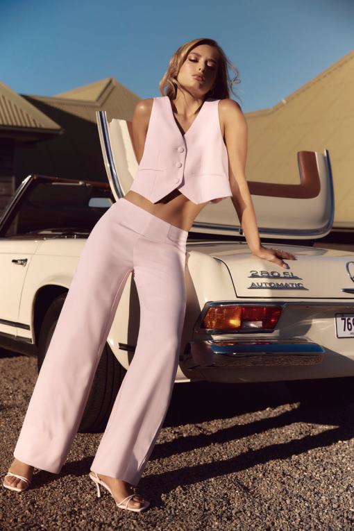 oblečení Meshki laurie kalhoty s nízkým růstem ruměnec růžový V0D0D1462