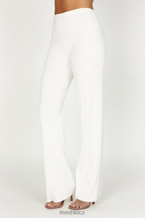 oblečení Meshki linnie rovné úpletové kalhoty bílý V0D0D1395