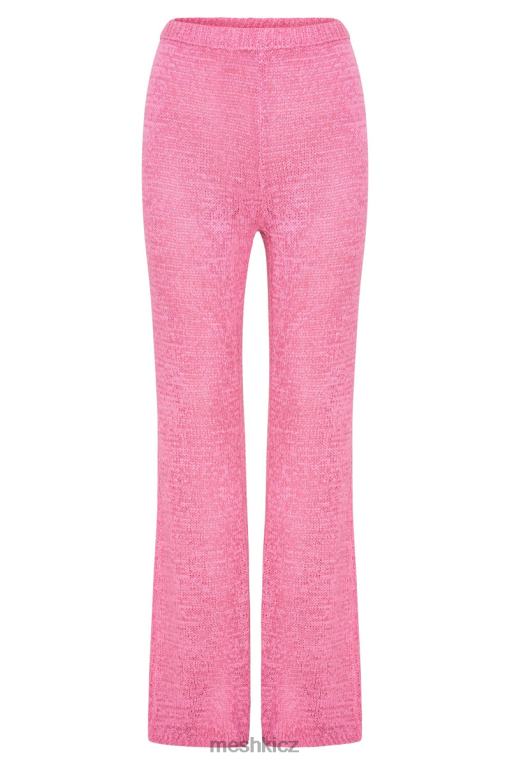 oblečení Meshki mary pletené rozšířené kalhoty žvýkačka růžová V0D0D1581