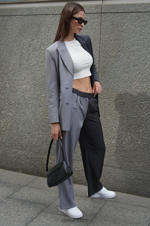 oblečení Meshki nízké kalhoty janelle šedá dvoubarevná V0D0D1598