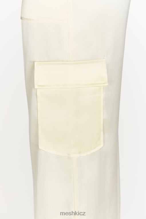 oblečení Meshki saténové cargo kalhoty amaya kost V0D0D1511