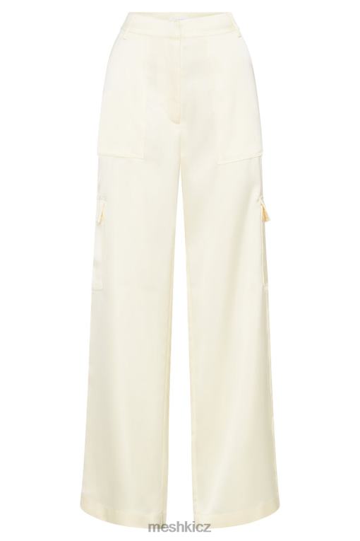 oblečení Meshki saténové cargo kalhoty amaya kost V0D0D1511