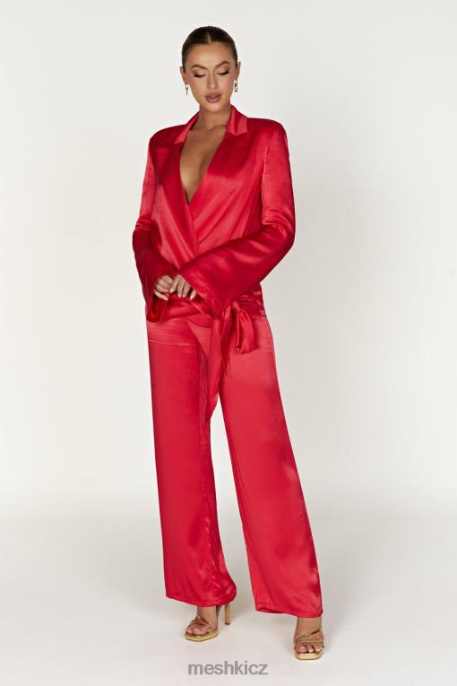 oblečení Meshki saténové kalhoty aspyn Červené V0D0D1428