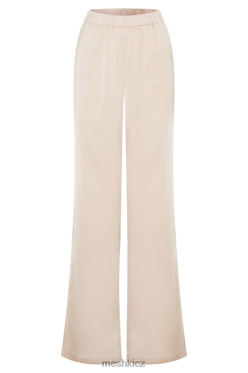 oblečení Meshki saténové kalhoty emelie šampaňské V0D0D1512