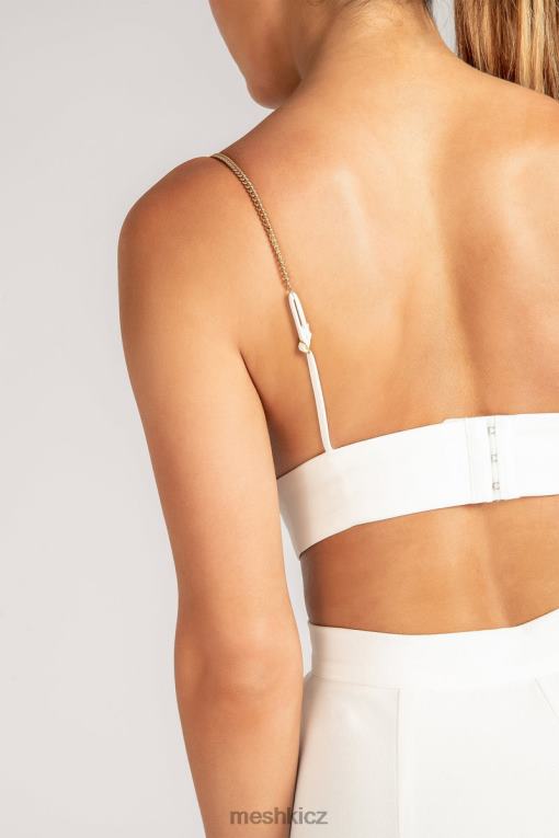 oblečení Meshki zendaya kalhoty s vysokým pasem bílý V0D0D1238