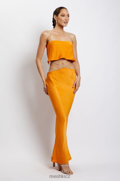 oblečení Meshki Diamantová maxi sukně dayana mandarinka V0D0D1384