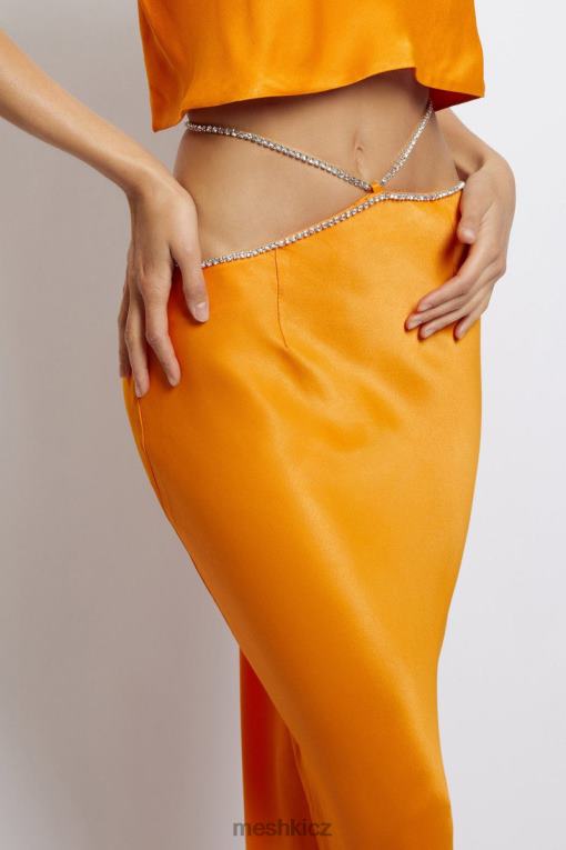 oblečení Meshki Diamantová maxi sukně dayana mandarinka V0D0D1384