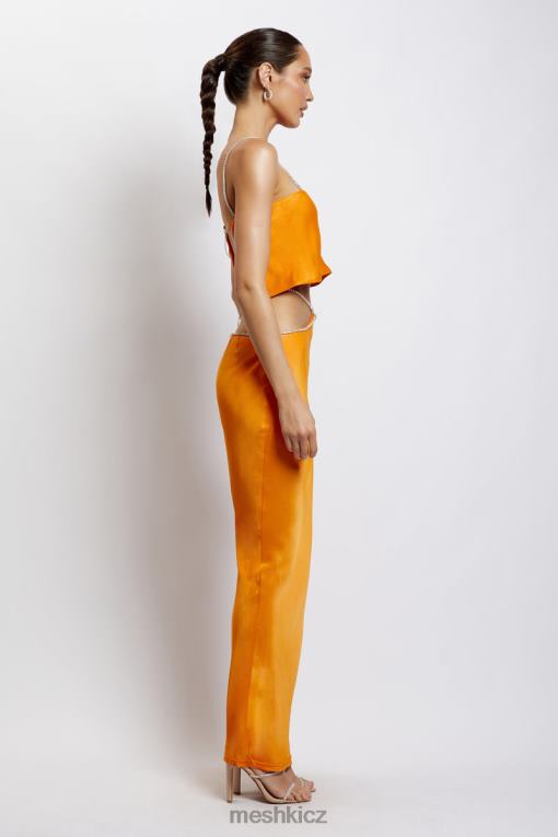 oblečení Meshki Diamantová maxi sukně dayana mandarinka V0D0D1384