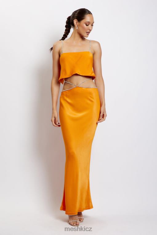 oblečení Meshki Diamantová maxi sukně dayana mandarinka V0D0D1384