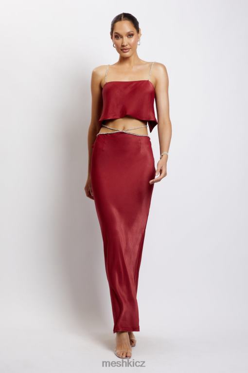 oblečení Meshki Diamantová maxi sukně dayana víno V0D0D1383
