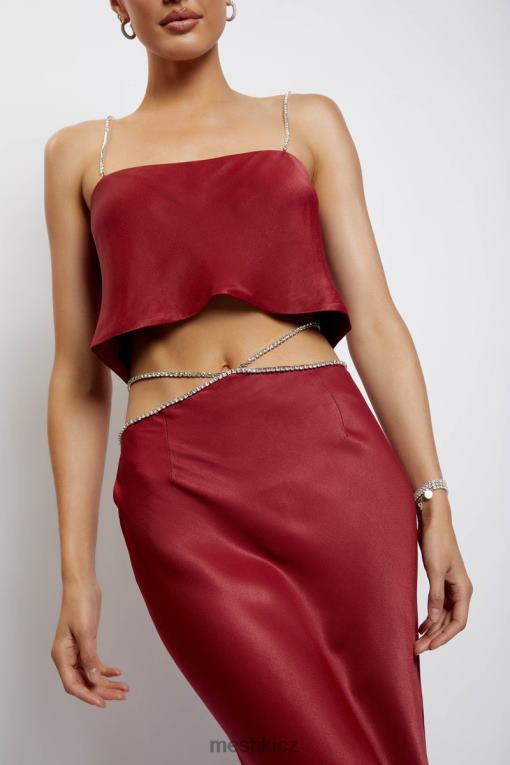 oblečení Meshki Diamantová maxi sukně dayana víno V0D0D1383