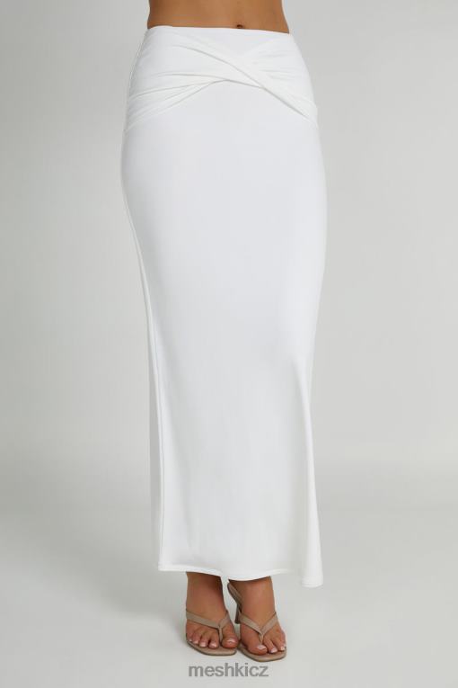 oblečení Meshki ceri maxi twist sukně bílý V0D0D1344