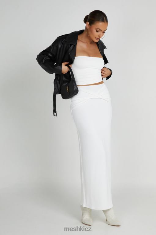 oblečení Meshki ceri maxi twist sukně bílý V0D0D1344