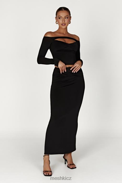 oblečení Meshki ceri maxi twist sukně Černá V0D0D1353