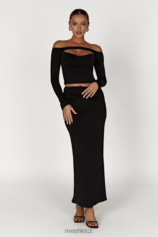 oblečení Meshki ceri maxi twist sukně Černá V0D0D1353