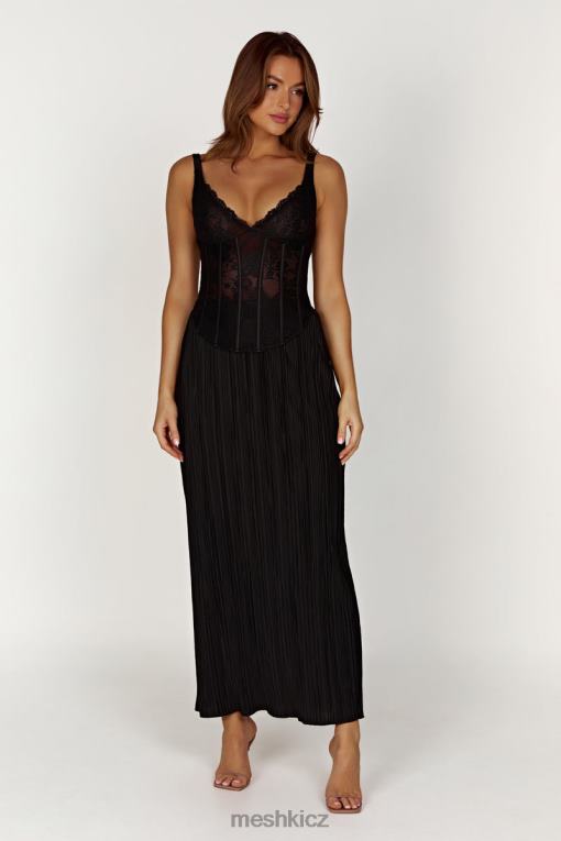 oblečení Meshki elsie plisse maxi sukně Černá V0D0D1365