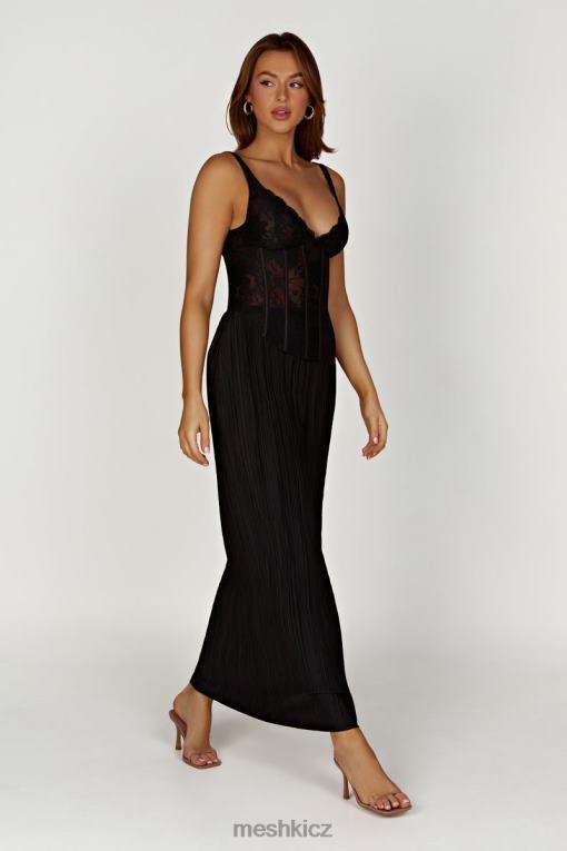 oblečení Meshki elsie plisse maxi sukně Černá V0D0D1365