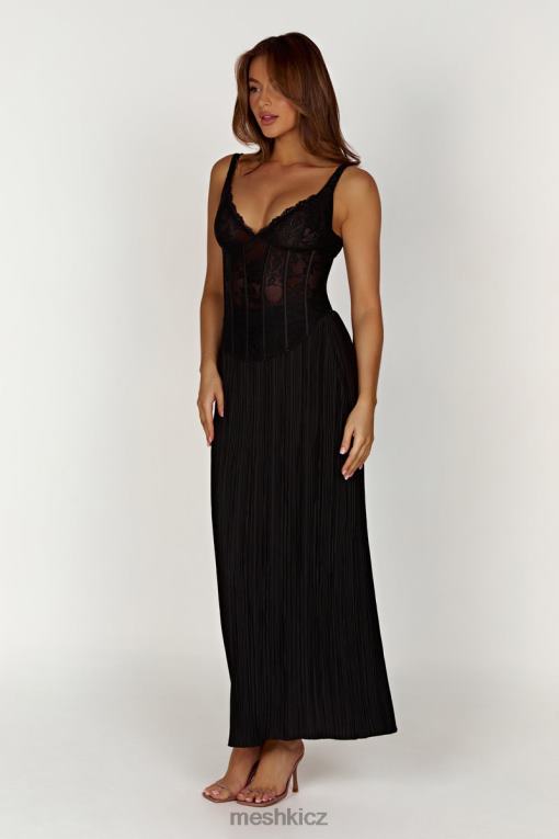 oblečení Meshki elsie plisse maxi sukně Černá V0D0D1365