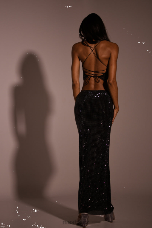 oblečení Meshki erika diamante maxi sukně Černá V0D0D1314