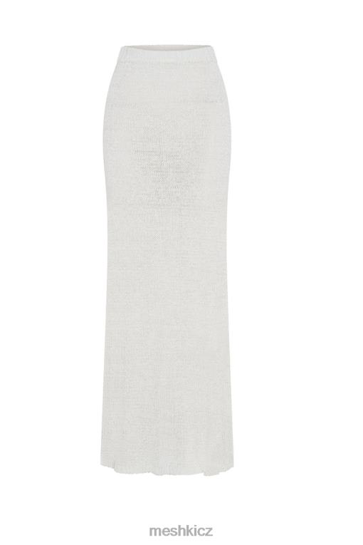 oblečení Meshki mary pletená maxi sukně bílý V0D0D1361