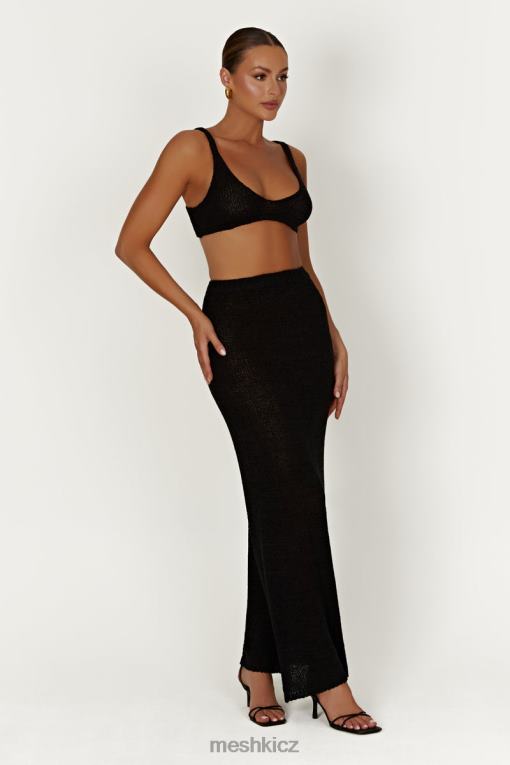 oblečení Meshki mary pletená maxi sukně Černá V0D0D1360