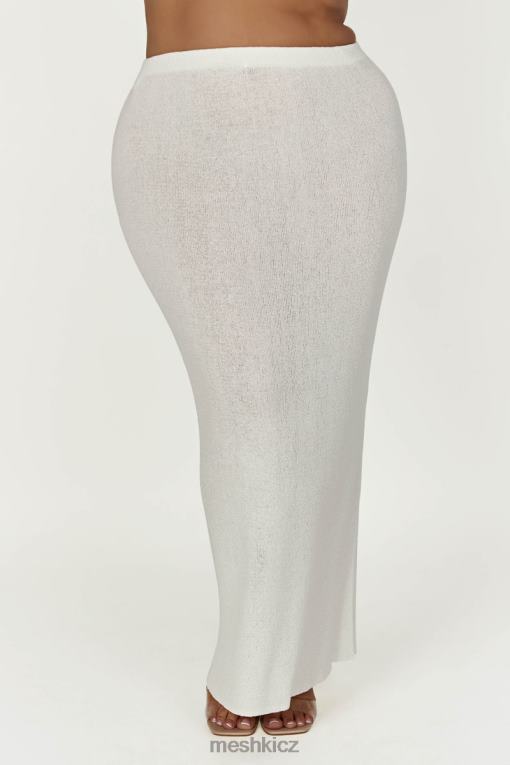 oblečení Meshki maxi sukně z maribellového úpletu bílý V0D0D1343