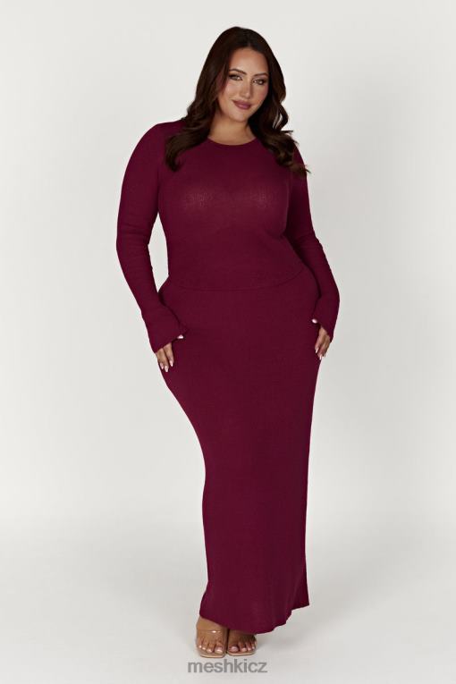 oblečení Meshki maxi sukně z maribellového úpletu víno V0D0D1371