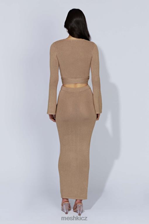 oblečení Meshki úpletová maxi sukně petra taupe V0D0D1366