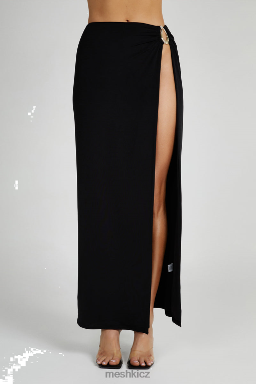 oblečení Meshki suri slinky maxi sukně s hardwarem Černá V0D0D1256