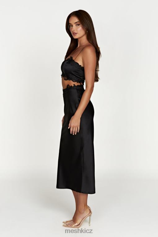 oblečení Meshki anika midi sukně s krajkou Černá V0D0D1397