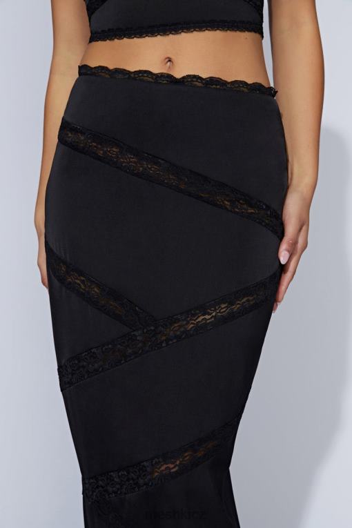 oblečení Meshki monet spletená krajková midi sukně Černá V0D0D1552