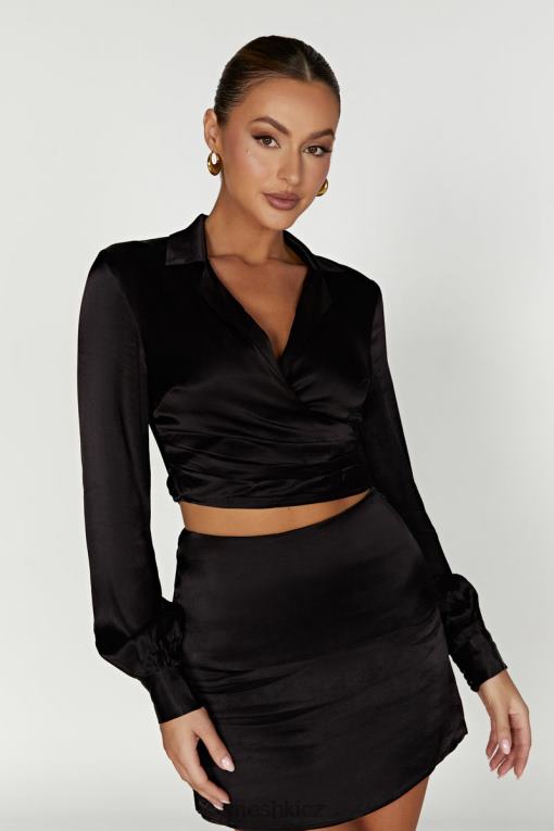 oblečení Meshki amia saténová minisukně Černá V0D0D1385