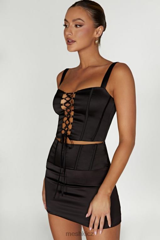 oblečení Meshki Šarlatová korzetová minisukně Černá V0D0D1516
