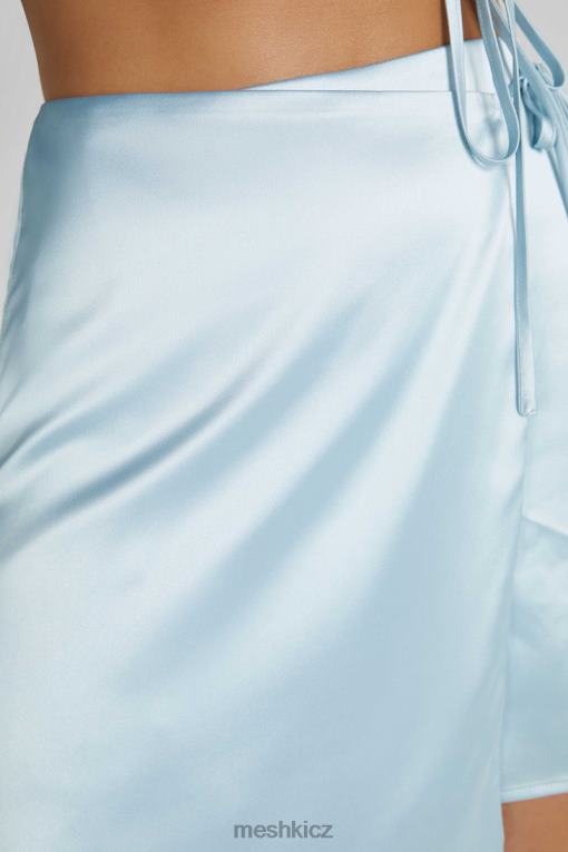oblečení Meshki elaine saténová minisukně arktická modř V0D0D1327