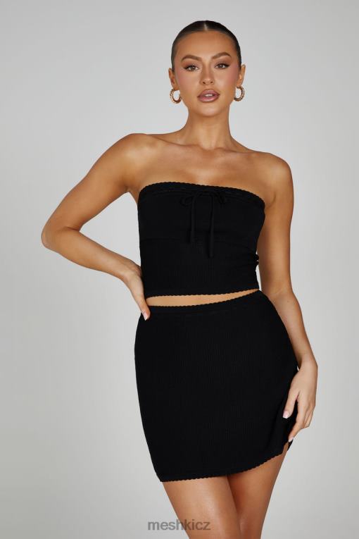 oblečení Meshki kyra vaflová minisukně Černá V0D0D1285